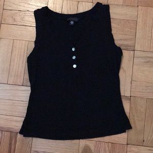 Saks fifth ave cotton tank mother of peal buttons